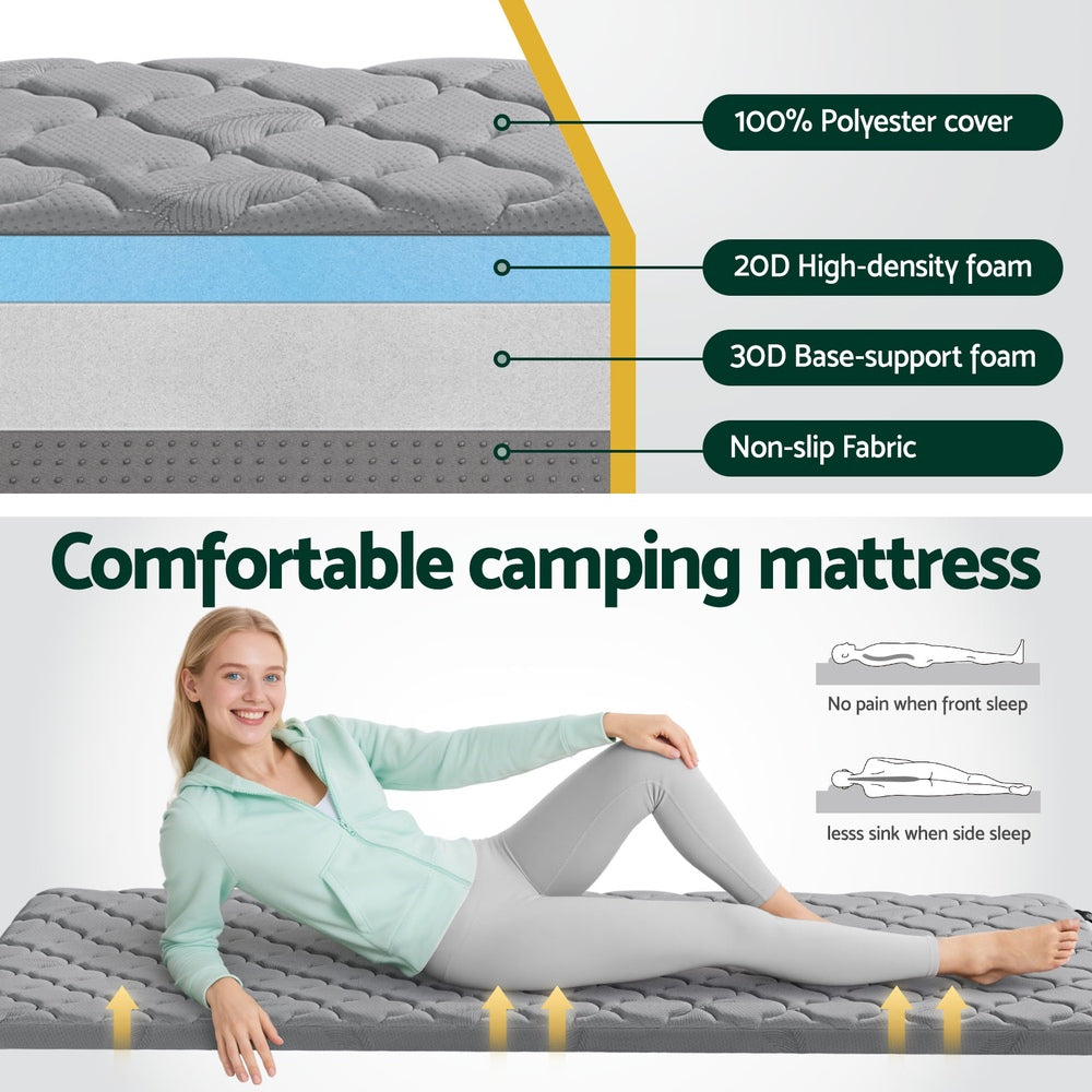 Inflatable Mattresses: Giselle Bedding Single Foldable Mattress Camping Mat