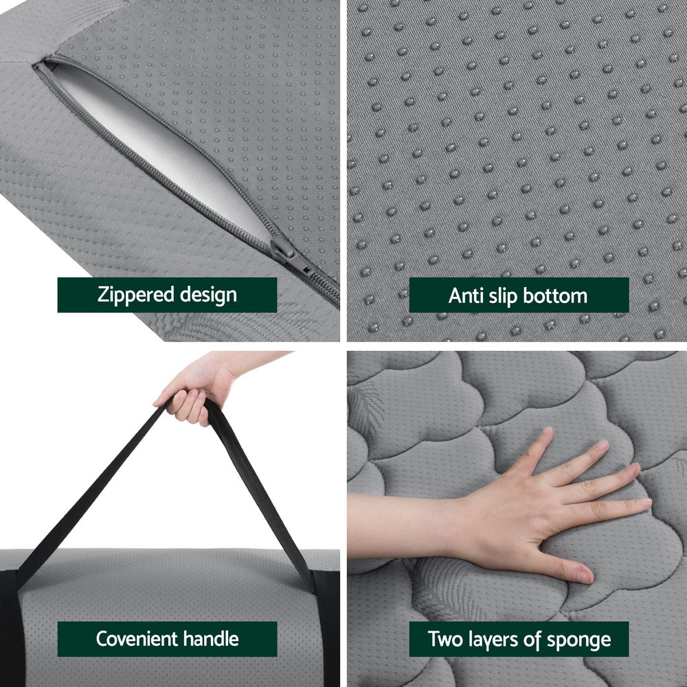 Inflatable Mattresses: Giselle Bedding Single Foldable Mattress Camping Mat