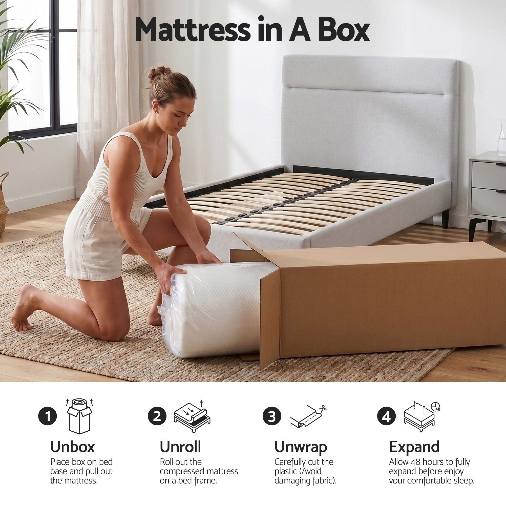 Giselle 22cm Cooling Gel Memory Foam Mattress Single Medium Firm