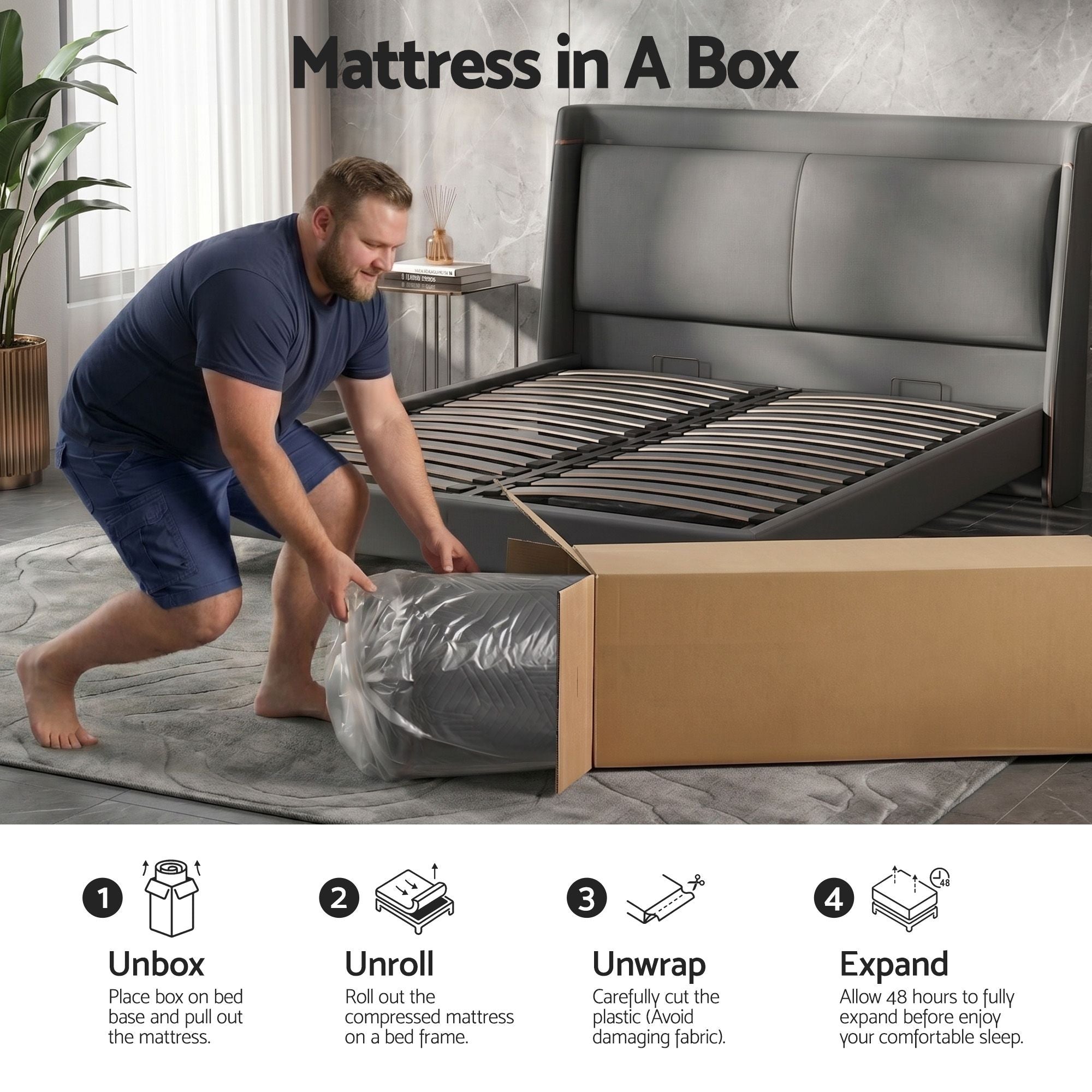 Giselle Double Cooling Memory Foam Mattress Medium Firm with Gel Comfort 30cm