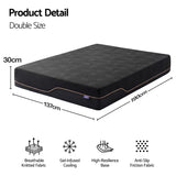 Giselle Double Cooling Memory Foam Mattress Medium Firm with Gel Comfort 30cm