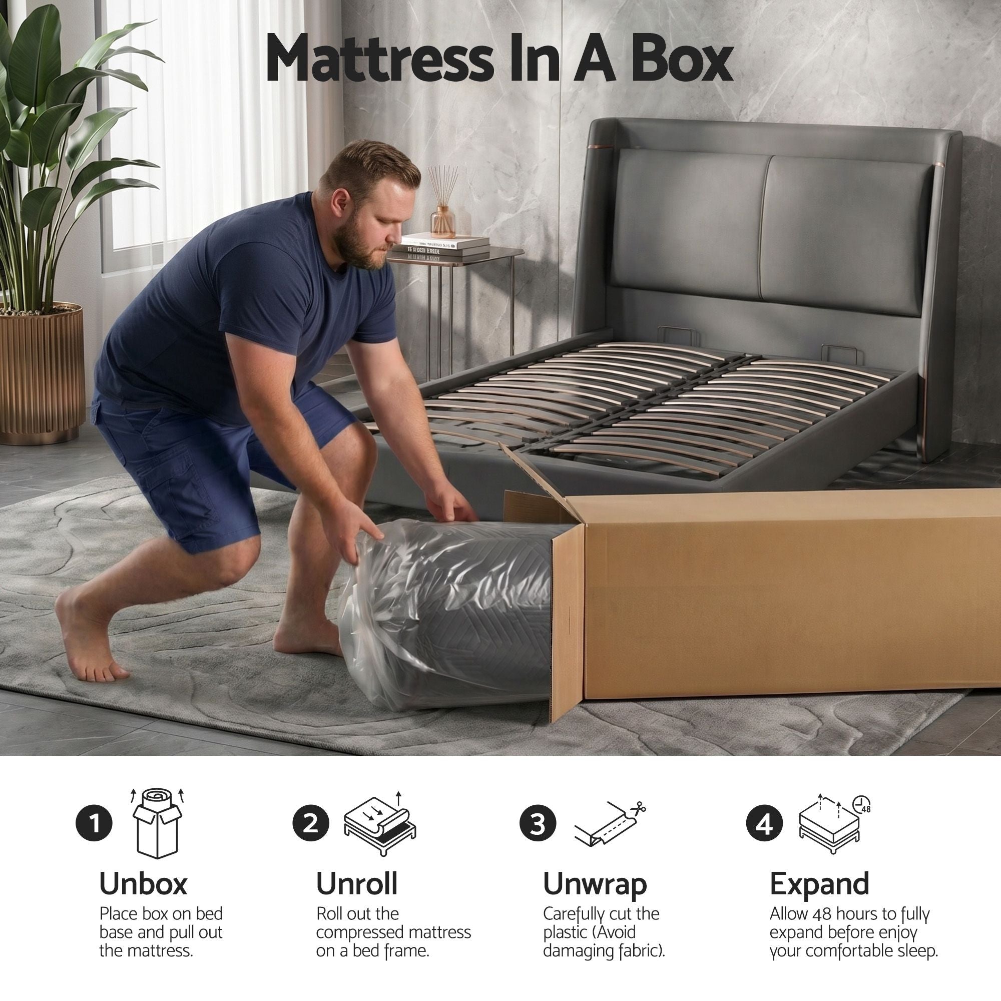 Giselle King Single Cooling Memory Foam Mattress Medium Firm with Gel Comfort 30cm
