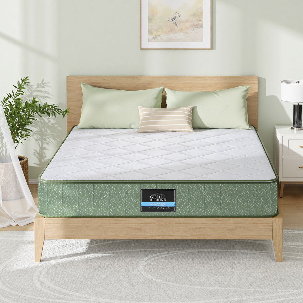 Double Mattress: Giselle 25cm Memory Foam Mattress Dual Layer Zipper Cover Cool Charcoal Foam Mattresses Double
