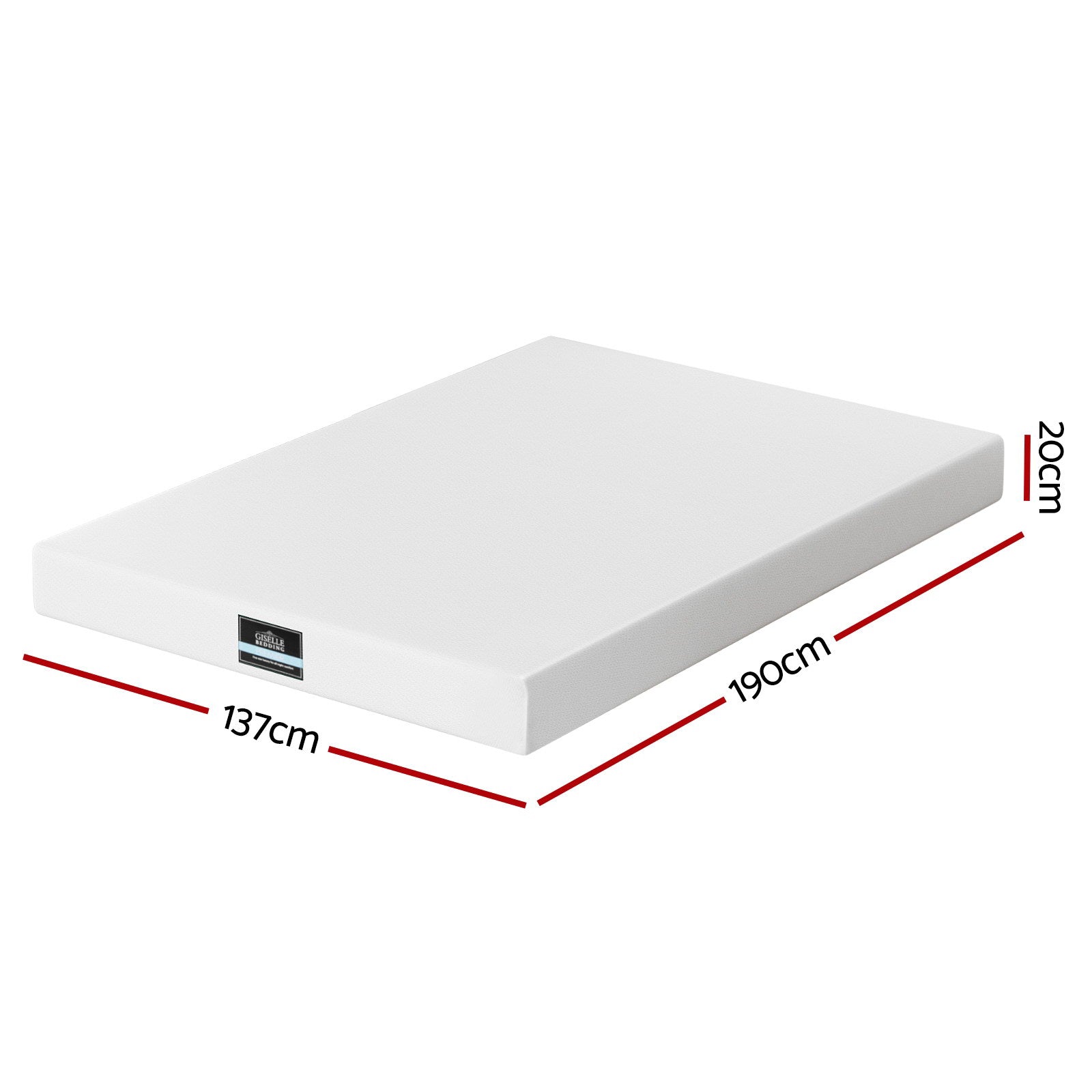 Double Mattress: Giselle 20cm Memory Foam Mattress Green Tea Double