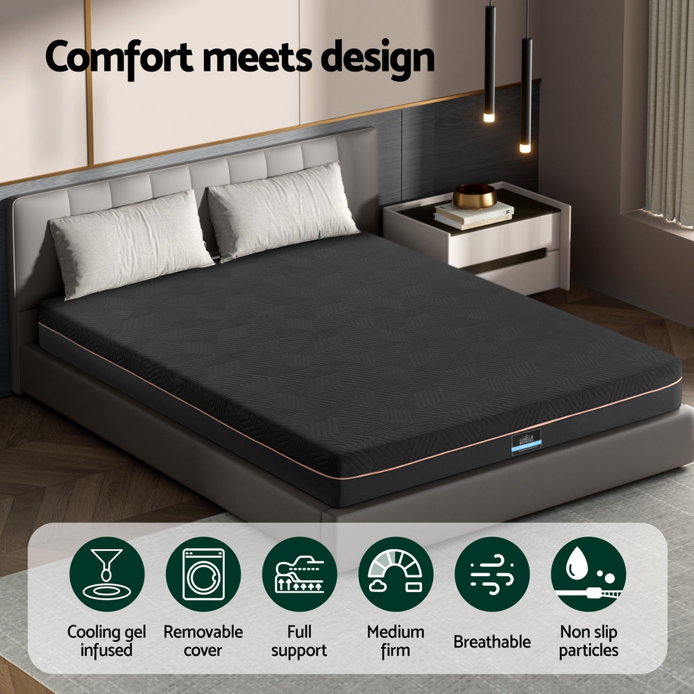 Queen Mattress: Giselle 18cm Memory Foam Mattress Green Tea Foam Cool Gel Foam Mattresses Queen
