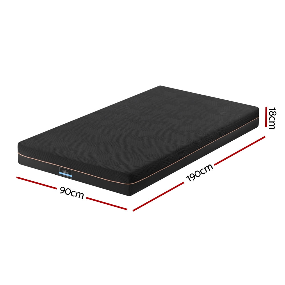 Pillows: Giselle 18cm Memory Foam Mattress Green Tea Foam Cool Gel Foam Mattresses Single