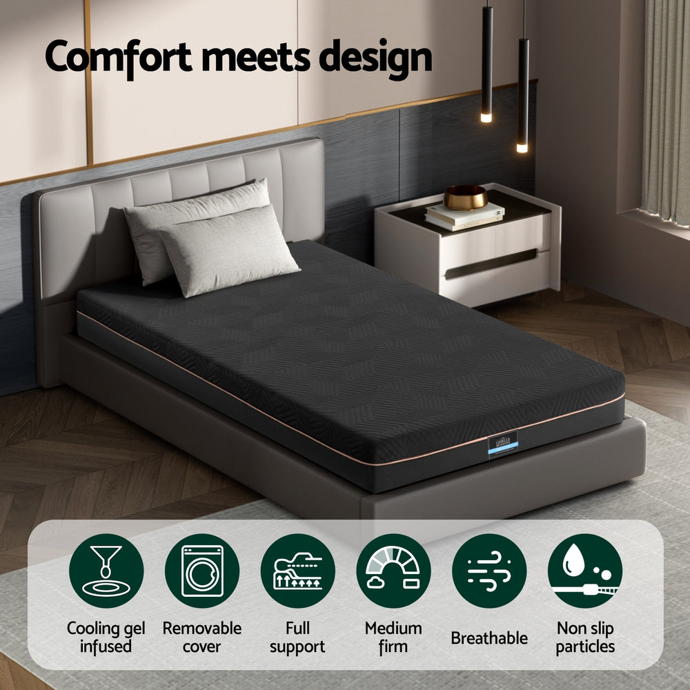 Pillows: Giselle 18cm Memory Foam Mattress Green Tea Foam Cool Gel Foam Mattresses Single