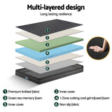 Giselle 18cm Memory Foam Mattress Green Tea Foam Cool Gel Foam Mattresses Single