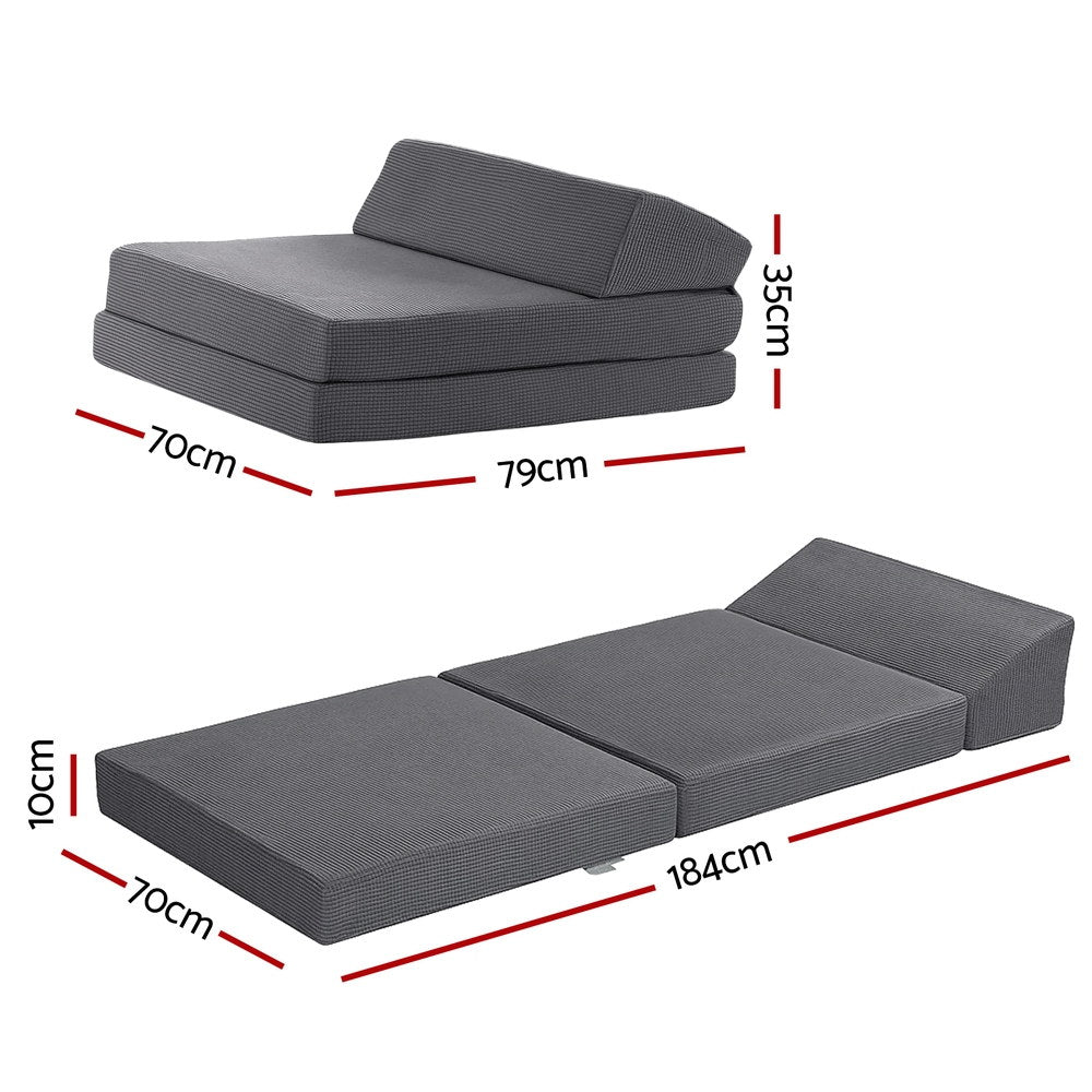 Single Mattress: Giselle Foldable Mattress Folding Sofa Bed Trifold Sleeping Camping Cushion Mat