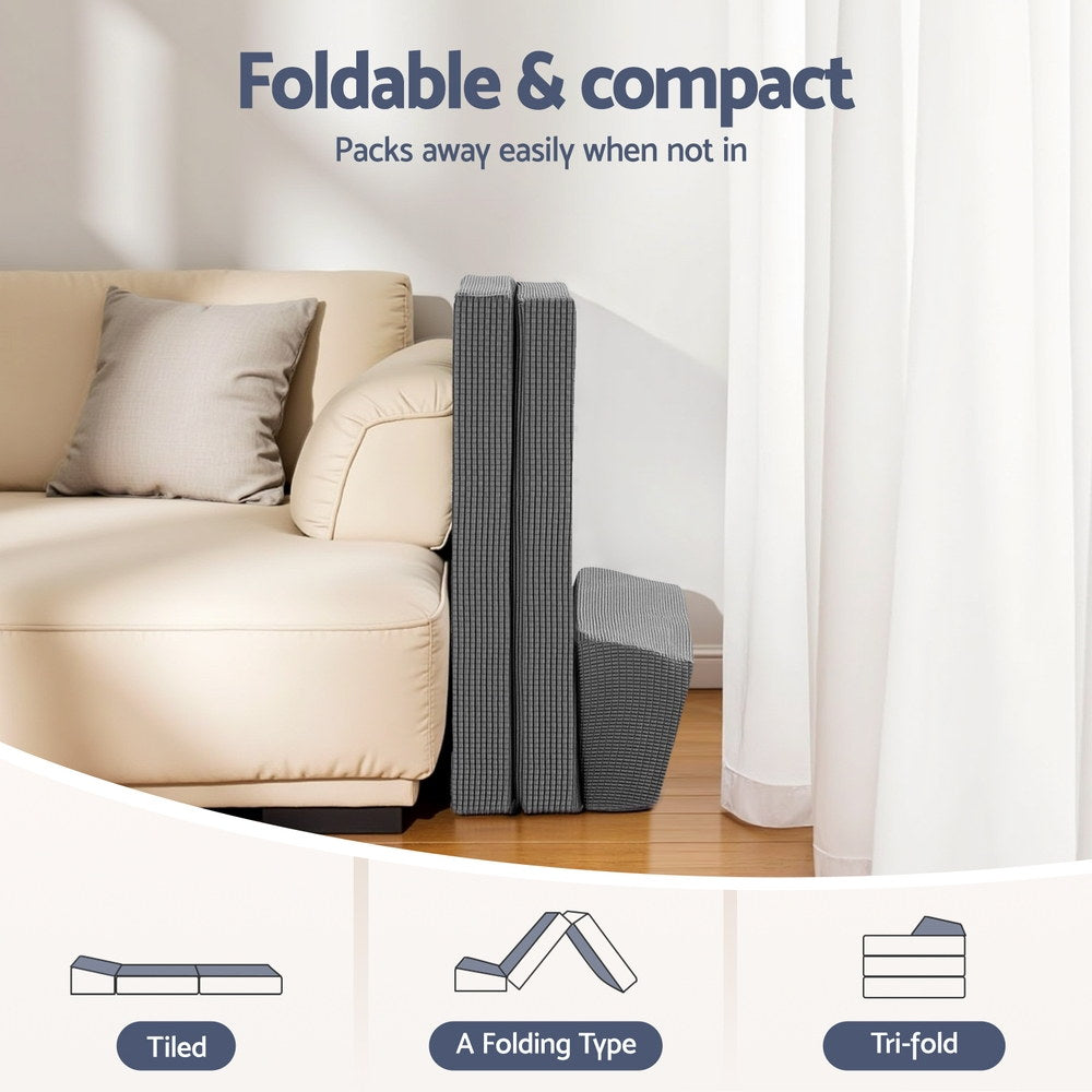 Single Mattress: Giselle Foldable Mattress Folding Sofa Bed Trifold Sleeping Camping Cushion Mat
