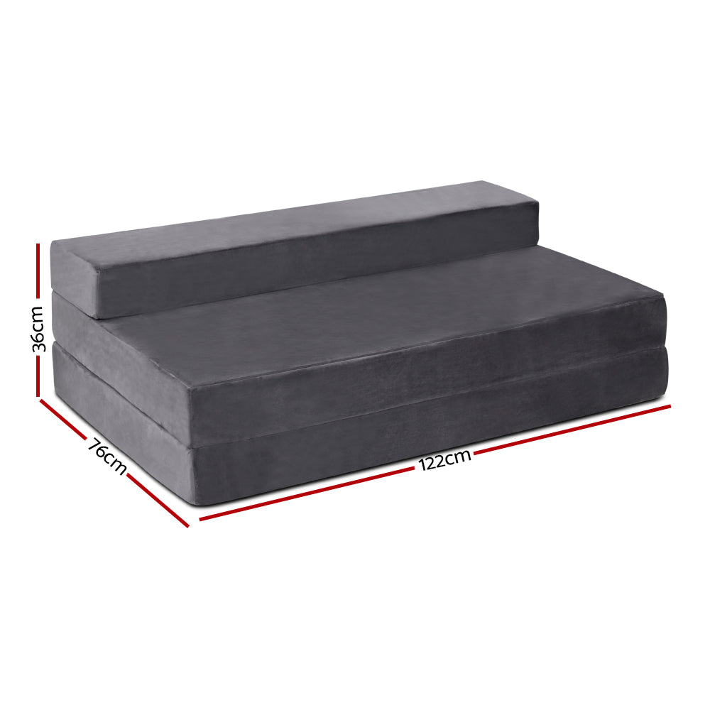 Sofas & Sofa Beds: Giselle Bedding Foldable Mattress Folding Foam Bed Mat Double Grey