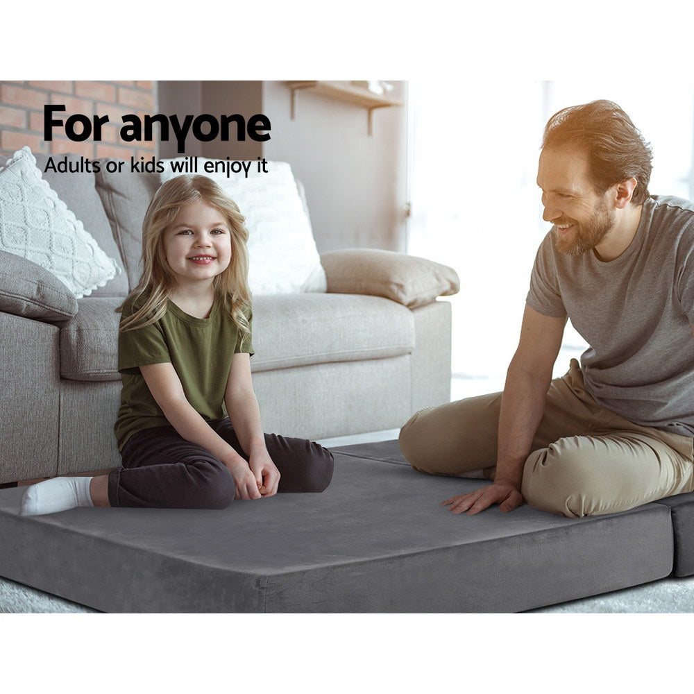 Sofas & Sofa Beds: Giselle Bedding Foldable Mattress Folding Foam Bed Mat Double Grey