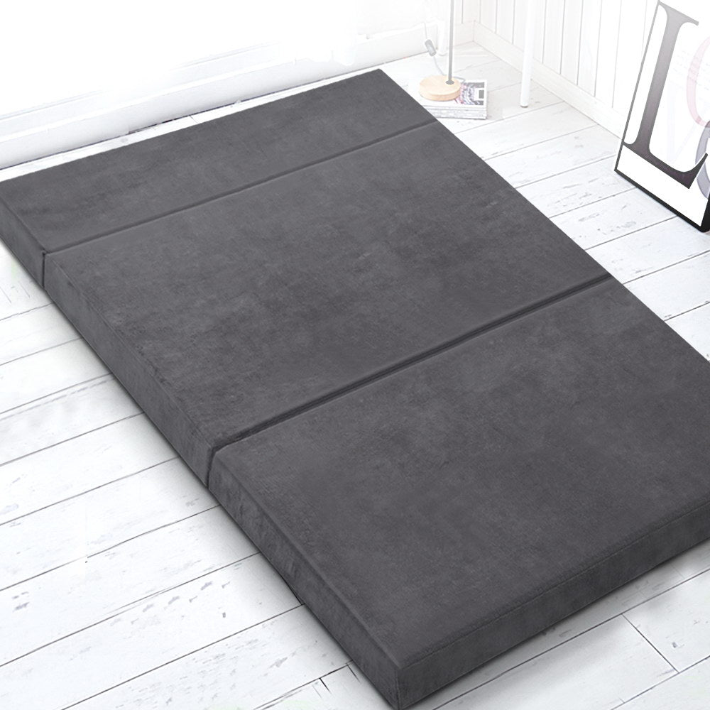 Sofas & Sofa Beds: Giselle Bedding Foldable Mattress Folding Foam Bed Mat Double Grey
