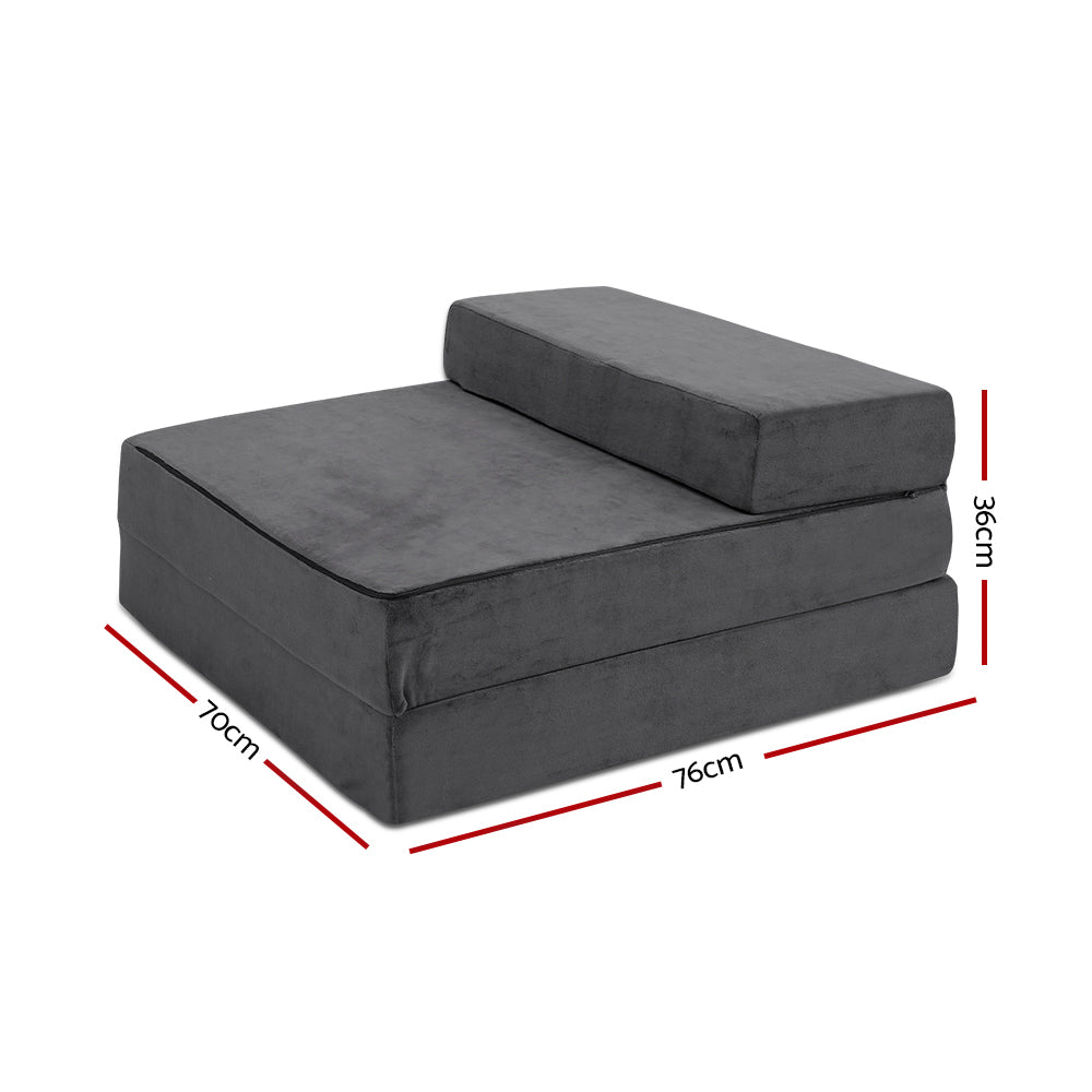 Sofas & Sofa Beds: Giselle Bedding Foldable Mattress Folding Foam Bed Mat Single Grey