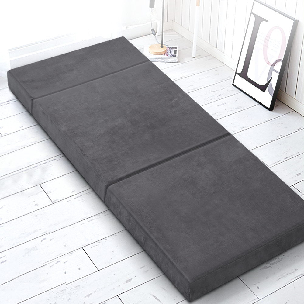 Sofas & Sofa Beds: Giselle Bedding Foldable Mattress Folding Foam Bed Mat Single Grey