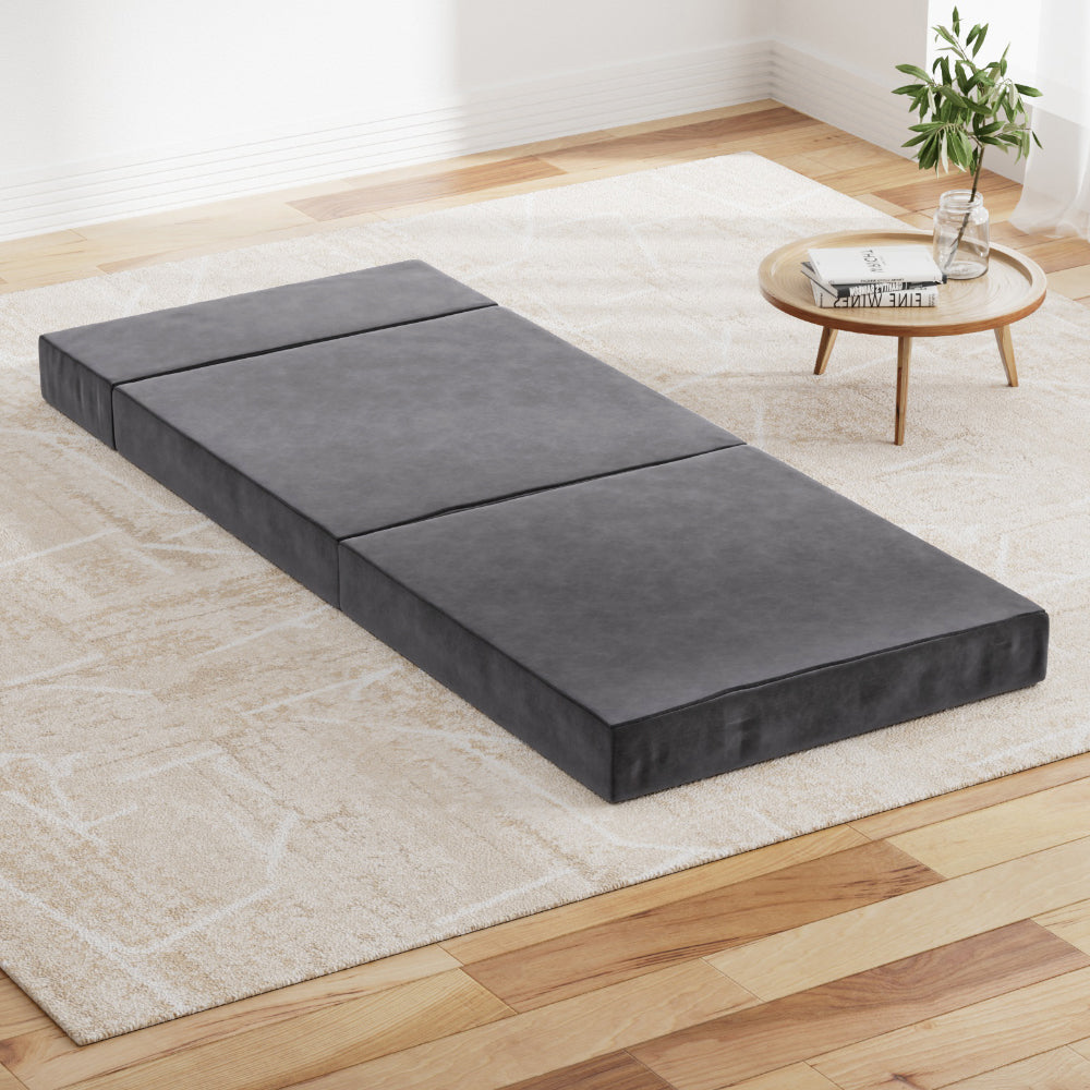 Sofas & Sofa Beds: Giselle Bedding Foldable Mattress Folding Foam Bed Mat Single Grey