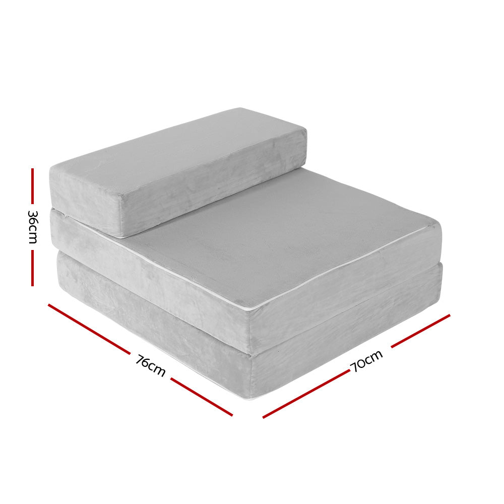 Queen Mattress: Giselle Bedding Foldable Mattress Folding Foam Bed Mat Light Grey