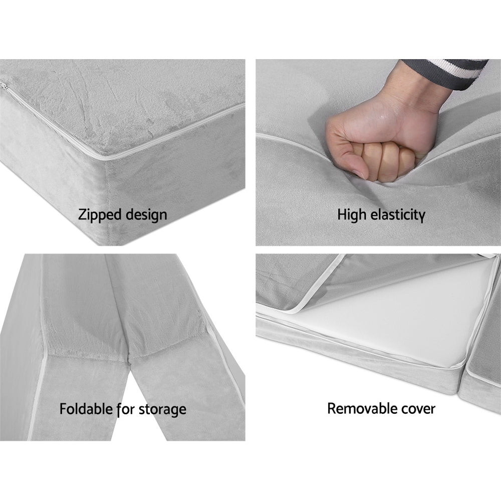 Queen Mattress: Giselle Bedding Foldable Mattress Folding Foam Bed Mat Light Grey