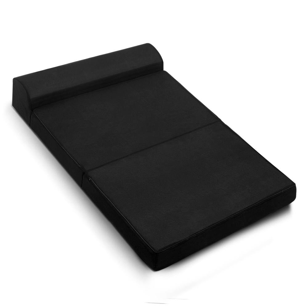 Sofas & Sofa Beds: Giselle Bedding Foldable Mattress Folding Foam Bed Mat Double Black