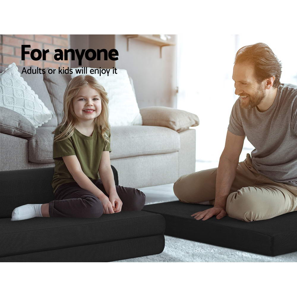 Sofas & Sofa Beds: Giselle Bedding Foldable Mattress Folding Foam Bed Mat Double Black