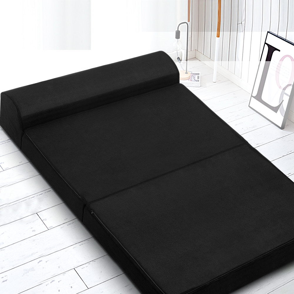 Sofas & Sofa Beds: Giselle Bedding Foldable Mattress Folding Foam Bed Mat Double Black