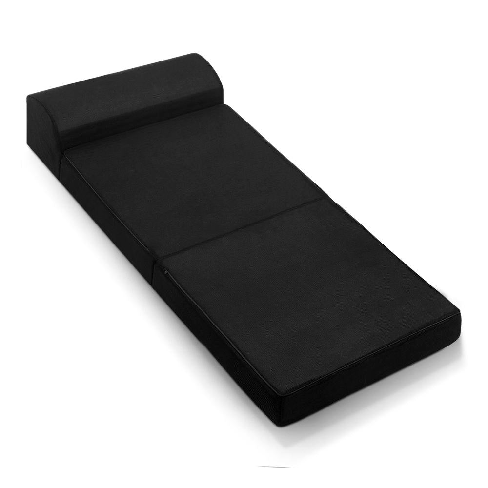 Sofas & Sofa Beds: Giselle Bedding Foldable Mattress Folding Foam Bed Mat Black