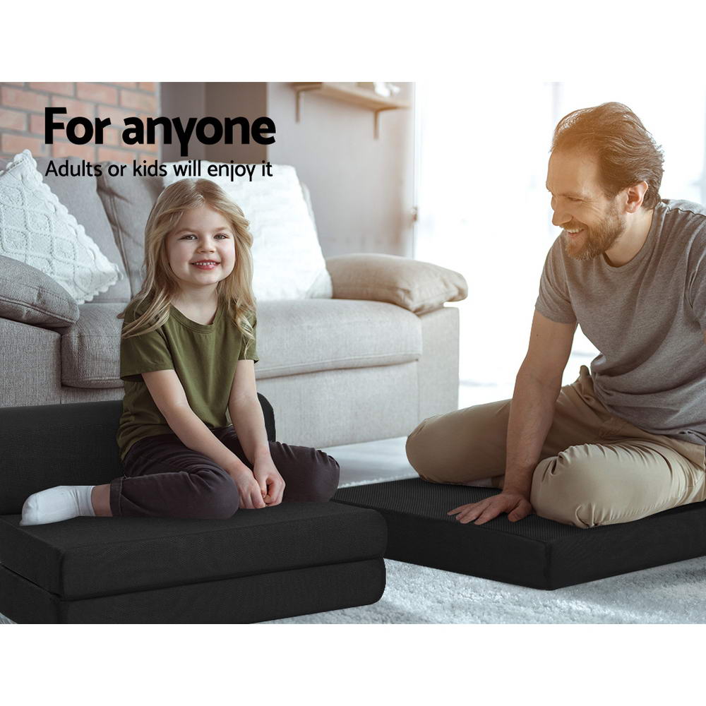 Sofas & Sofa Beds: Giselle Bedding Foldable Mattress Folding Foam Bed Mat Black