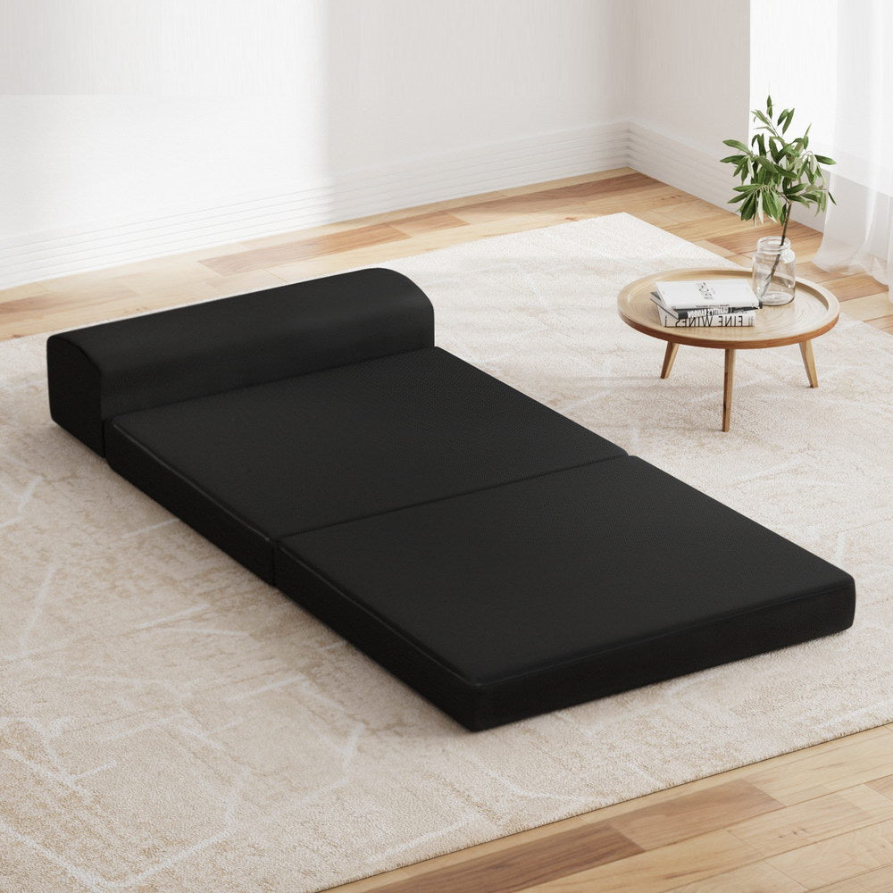 Sofas & Sofa Beds: Giselle Bedding Foldable Mattress Folding Foam Bed Mat Black
