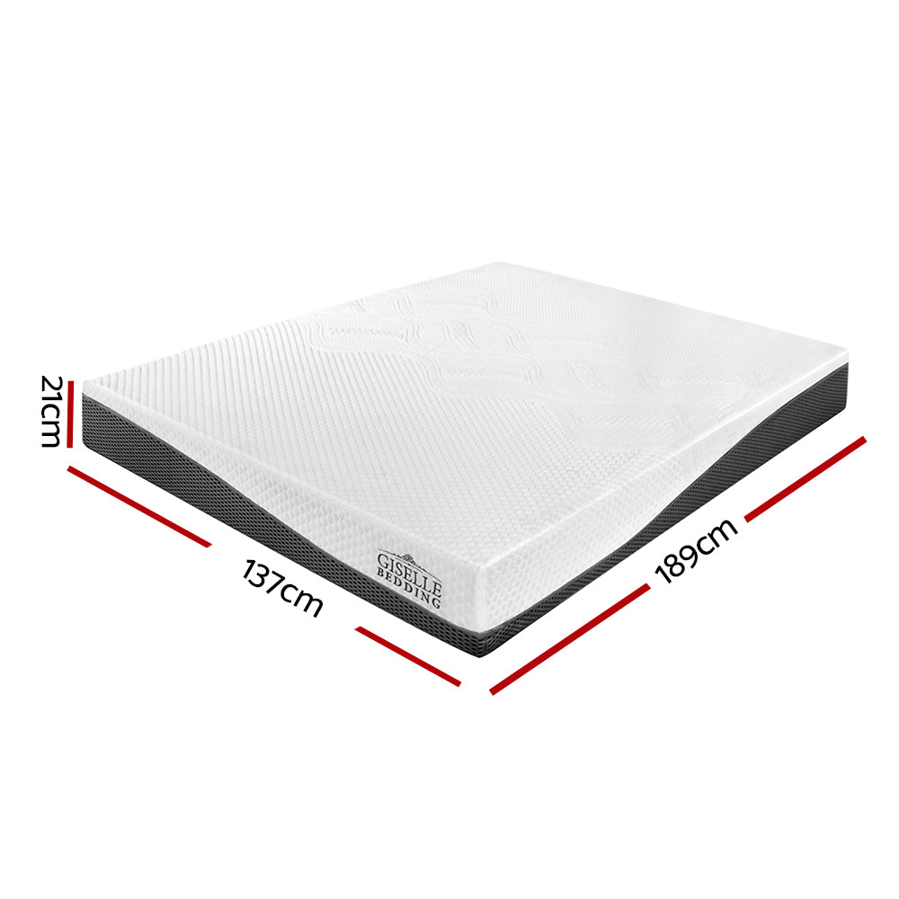 Mattress Toppers: Giselle Bedding Memory Foam Mattress Bed Cool Gel Non Spring 21cm Double