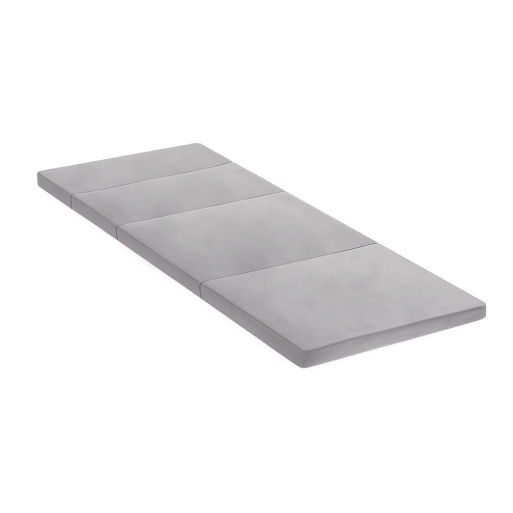 Single Mattress: Giselle Foldable Mattress Folding Sofa Bed 4-fold Sleeping Camping Cushion Mat