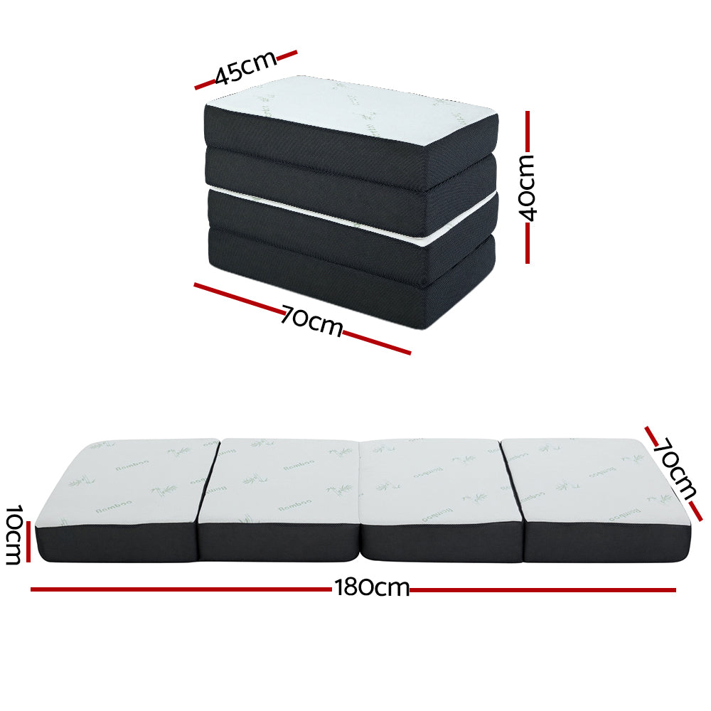 Sofas & Sofa Beds: Giselle Bedding Foldable Mattress Folding Foam Sofa Bed Mat Bamboo
