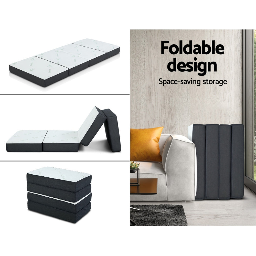 Sofas & Sofa Beds: Giselle Bedding Foldable Mattress Folding Foam Sofa Bed Mat Bamboo