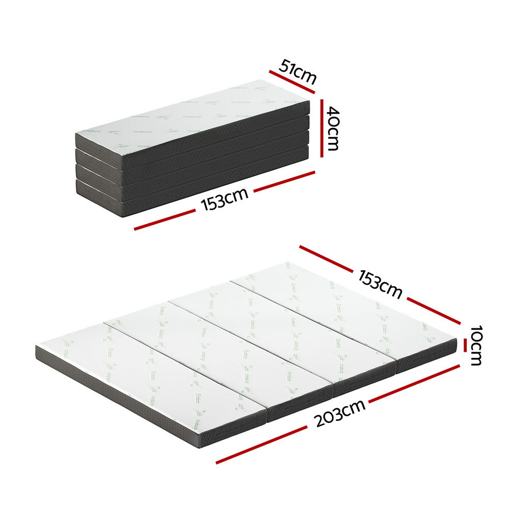 Pillows: Giselle Bedding Foldable Mattress Folding Foam Queen Bamboo