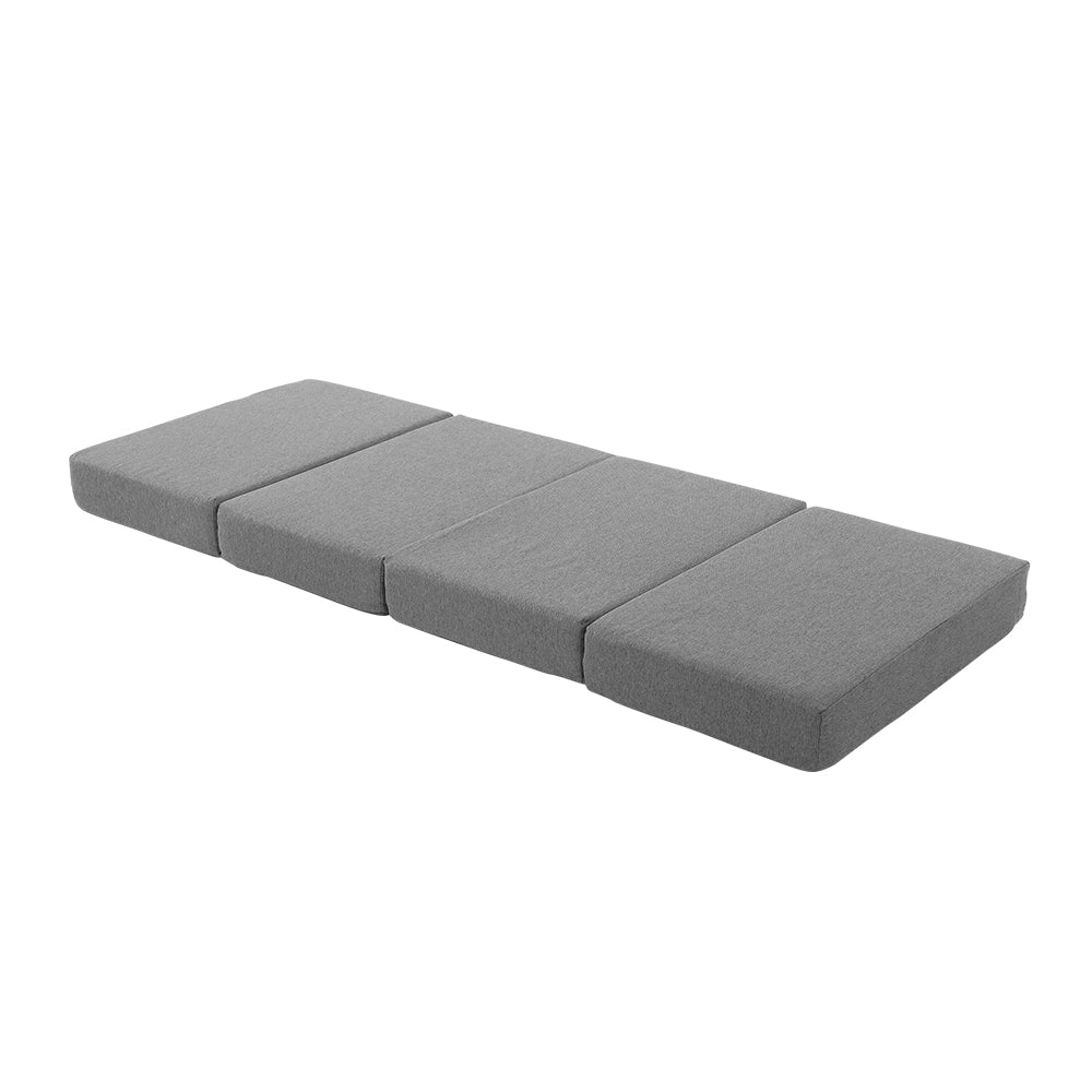 Single Mattress: Giselle Bedding Foldable Mattress Folding Foam Single Grey
