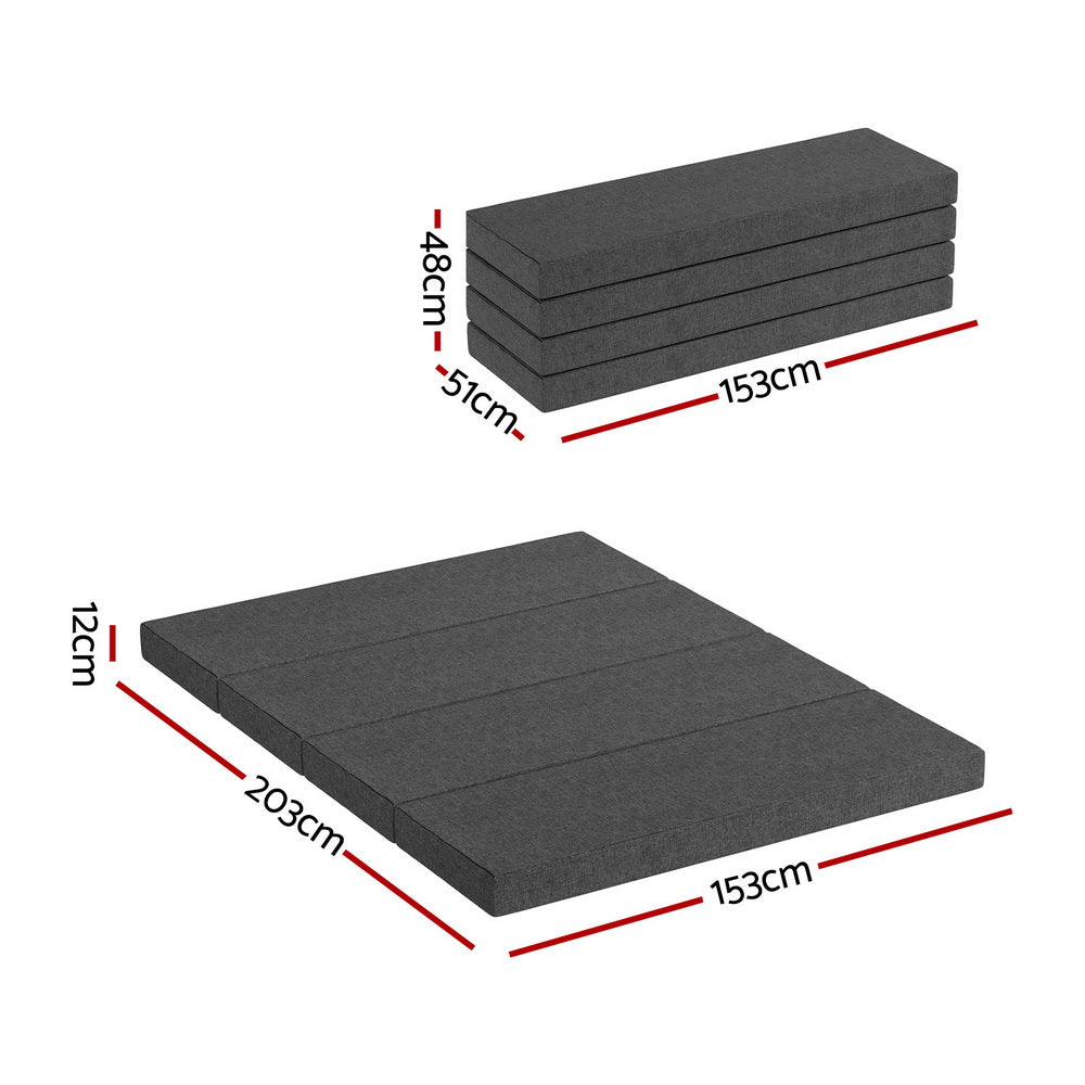 Queen Mattress: Giselle Bedding Foldable Mattress Folding Foam Mattresses Portable Mat Queen