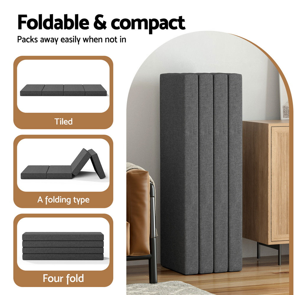 Queen Mattress: Giselle Bedding Foldable Mattress Folding Foam Mattresses Portable Mat Queen