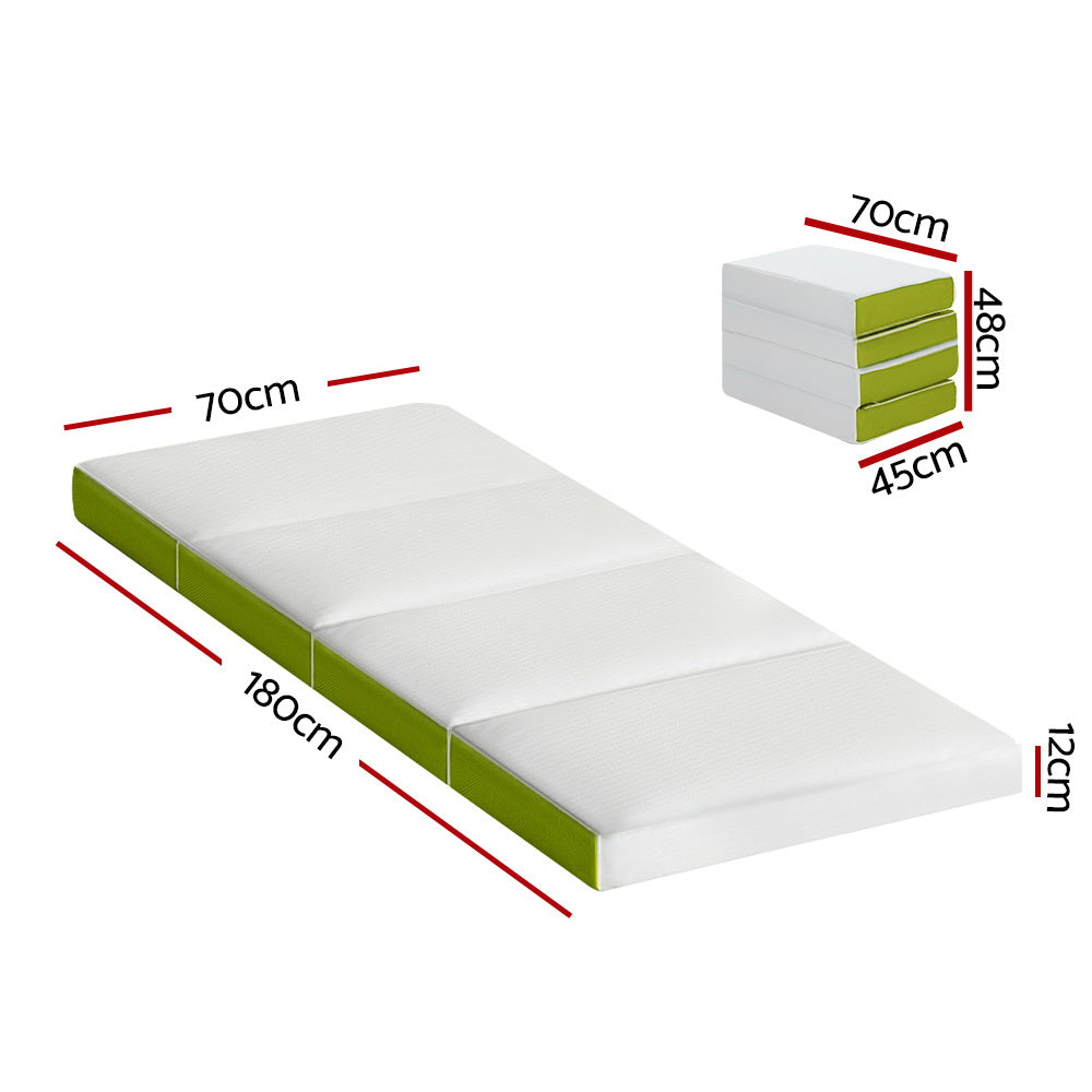 Pillows: Giselle Bedding Foldable Mattress Folding Foam Single Green