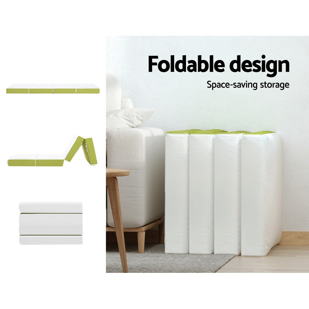 Pillows: Giselle Bedding Foldable Mattress Folding Foam Single Green
