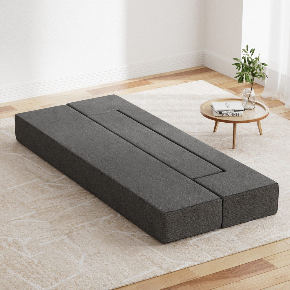 Arm Chairs & Recliners: Giselle Bedding Foldable Mattress Folding Foam Sofa Bed Chair Grey