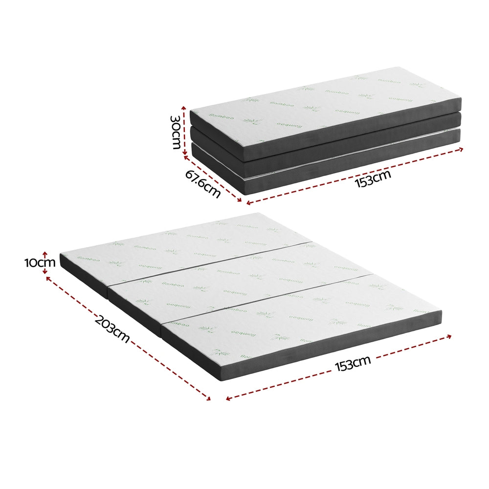 Queen Mattress: Giselle Foldable Mattress Folding Foam Mattresses Bamboo Queen