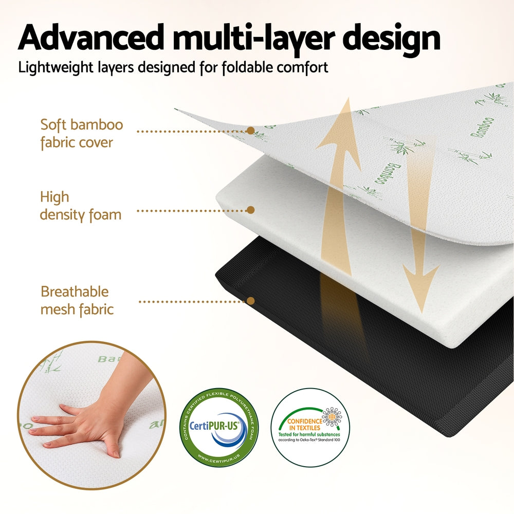 Queen Mattress: Giselle Foldable Mattress Folding Foam Mattresses Bamboo Queen