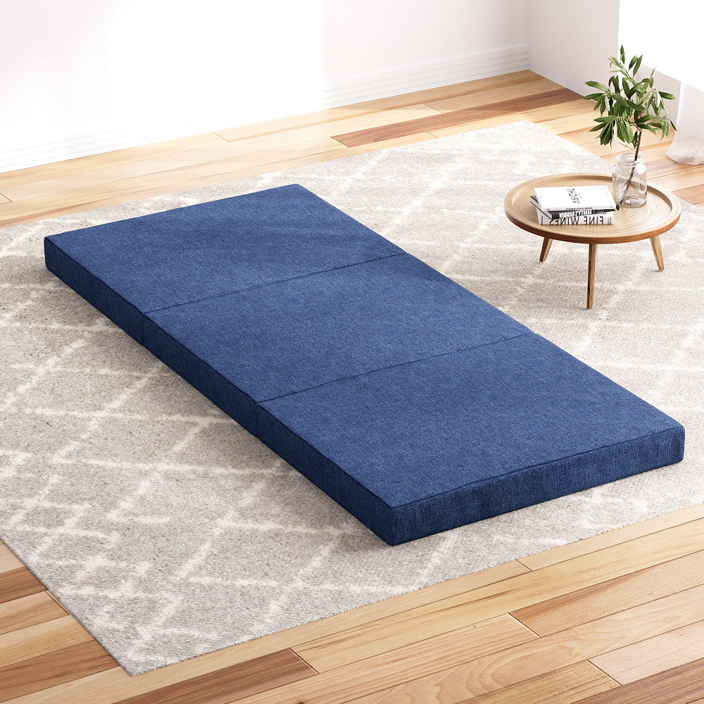 Single Mattress: Giselle Bedding Foldable Mattress Folding Foam Single Blue