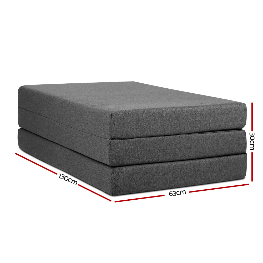 Pillows: Giselle Bedding Foldable Mattress Folding Foam Double Grey