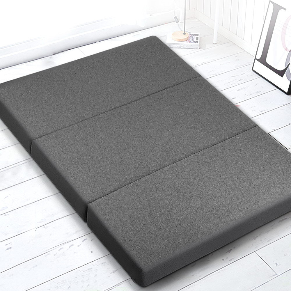 Pillows: Giselle Bedding Foldable Mattress Folding Foam Double Grey