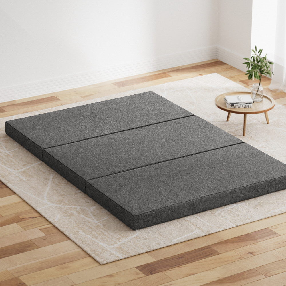 Pillows: Giselle Bedding Foldable Mattress Folding Foam Double Grey