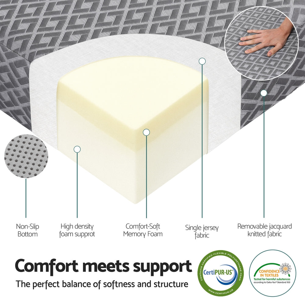 Single Mattress: Giselle Foldable Mattress Folding Sofa Bed Trifold Memory Foam Camping Cushion Mat