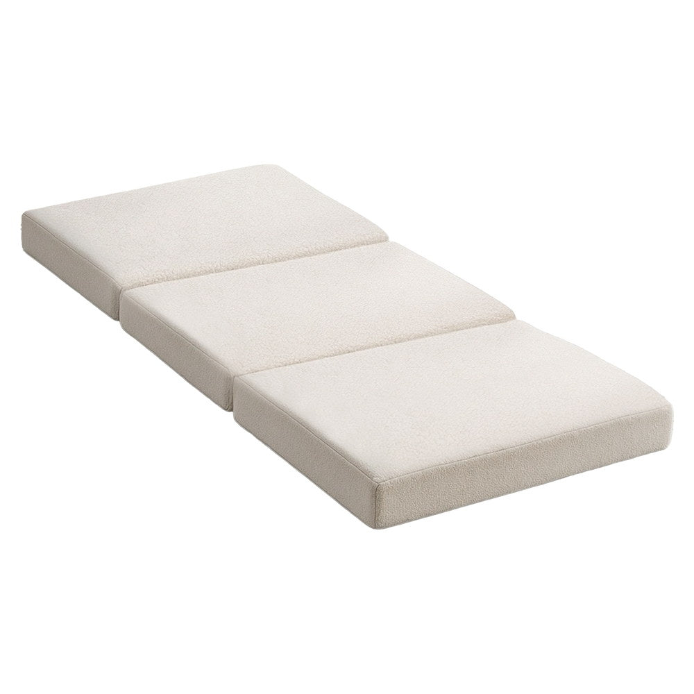 Single Mattress: Giselle Bedding Foldable Mattress Fleece Portable 3-fold Folding Foam Mattresses