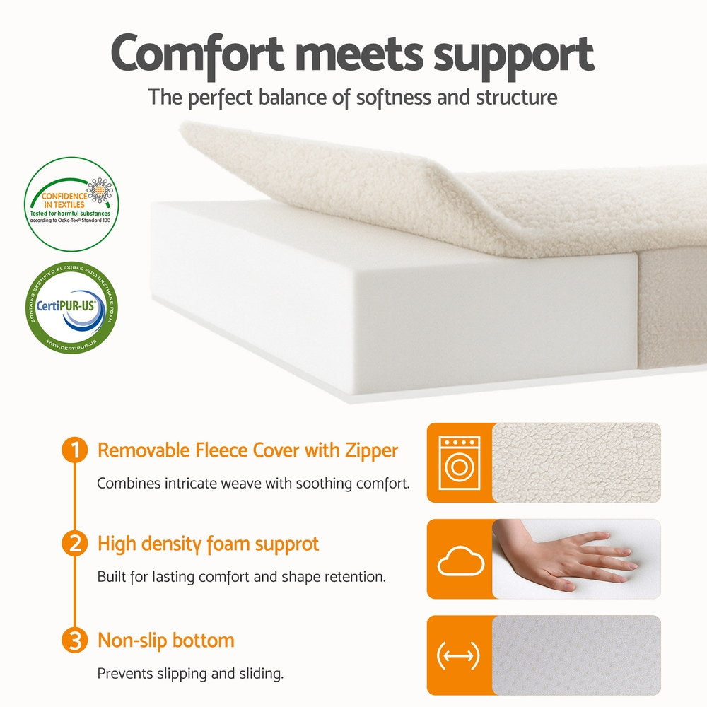Single Mattress: Giselle Bedding Foldable Mattress Fleece Portable 3-fold Folding Foam Mattresses
