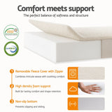 Giselle Bedding Foldable Mattress Fleece Portable 3-fold Folding Foam Mattresses
