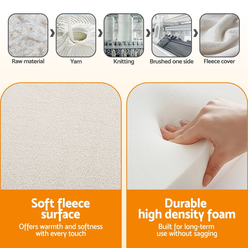 Single Mattress: Giselle Bedding Foldable Mattress Fleece Portable 3-fold Folding Foam Mattresses